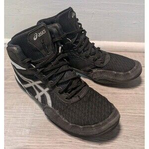 ASICS Matflex 6 Youth Wrestling Shoes Size 6 Black White